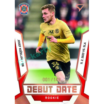 2022/23 Sportzoo Fortuna Liga 2. série #DR-27 Josef Koželuh Debut Date Rookie Limited xxx/149