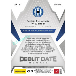 2023/24 Sportzoo Fortuna Liga 2. série #DR-05 Amasi Emmanuel Moses Debut Date Rookie
