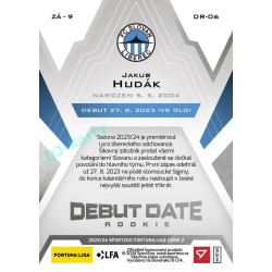 2023/24 Sportzoo Fortuna Liga 2. série #DR-06 Jakub Hudák Debut Date Rookie