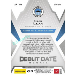 2023/24 Sportzoo Fortuna Liga 2. série #DR-07 Milan Lexa Debut Date Rookie