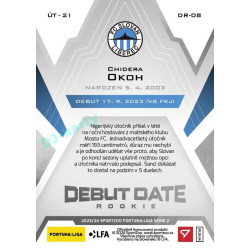 2023/24 Sportzoo Fortuna Liga 2. série #DR-08 Chidera Okoh Debut Date Rookie