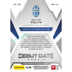 2023/24 Sportzoo Fortuna Liga 2. série #DR-10 Matyáš Vojta Debut Date Rookie