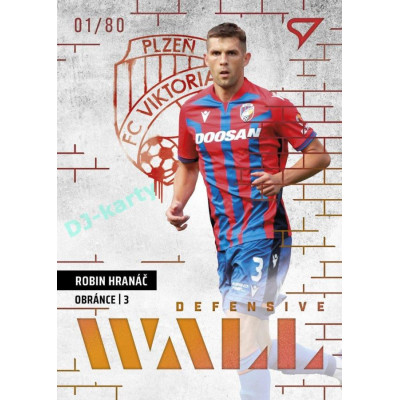 2023/24 Sportzoo Fortuna Liga 2. série #DW-06 Robin Hranáč Defensive Wall Limited xx/80