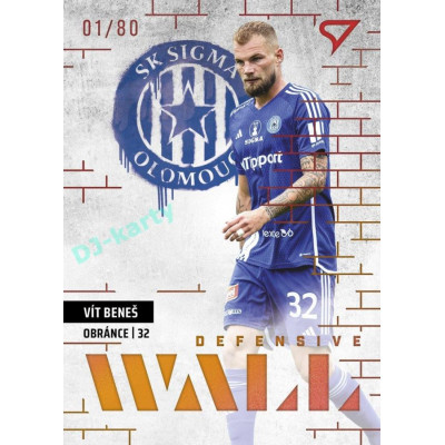 2023/24 Sportzoo Fortuna Liga 2. série #DW-11 Vít Beneš Defensive Wall Limited xx/80