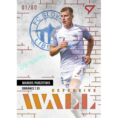 2023/24 Sportzoo Fortuna Liga 2. série #DW-14 Marios Purzitidis Defensive Wall Limited xx/80