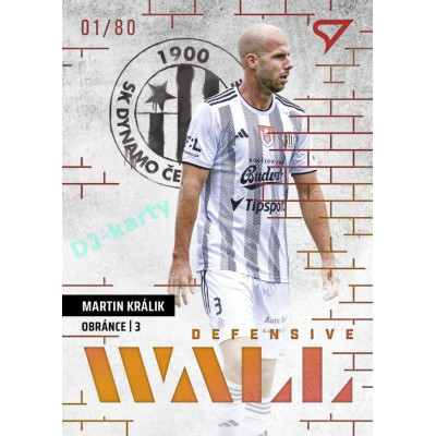 2023/24 Sportzoo Fortuna Liga 2. série #DW-18 Martin Králik Defensive Wall Limited xx/80