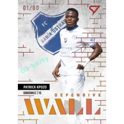 2023/24 Sportzoo Fortuna Liga 2. série #DW-19 Patrick Kpozo Defensive Wall Limited xx/80