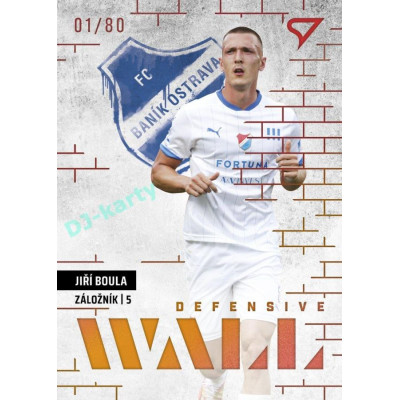 2023/24 Sportzoo Fortuna Liga 2. série #DW-20 Jiří Boula Defensive Wall Limited xx/80