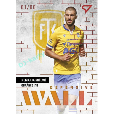 2023/24 Sportzoo Fortuna Liga 2. série #DW-22 Nemanja Mićević Defensive Wall Limited xx/80