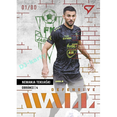2023/24 Sportzoo Fortuna Liga 2. série #DW-24 Nemanja Tekijaški Defensive Wall Limited xx/80
