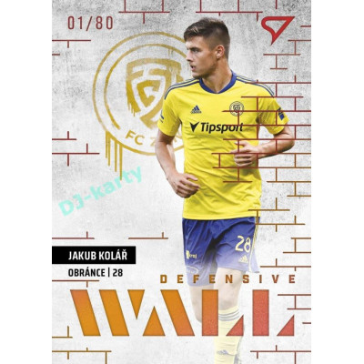 2023/24 Sportzoo Fortuna Liga 2. série #DW-26 Jakub Kolář Defensive Wall Limited xx/80