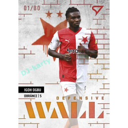 2023/24 Sportzoo Fortuna Liga 2. série #DW-04 Igoh Ogbu Defensive Wall Limited xx/80