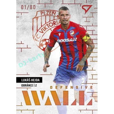 2023/24 Sportzoo Fortuna Liga 2. série #DW-05 Lukáš Hejda Defensive Wall Limited xx/80