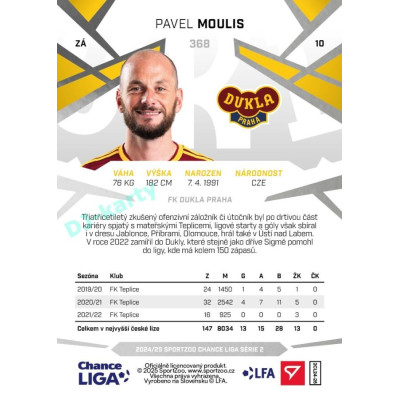 2024/25 Sportzoo Chance Liga 2. série #368 Pavel Moulis
