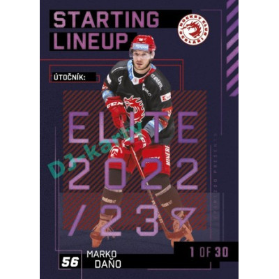 2023/24 Sportzoo ELH 2. serie #SL-90 Marko Daňo Starting Lineup 3rd period 1of30
