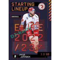 2023/24 Sportzoo ELH 2. serie #SL-87 Jakub Jeřábek Starting Lineup 2nd period 1of60