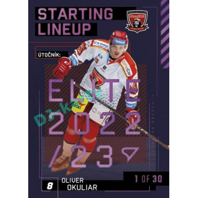2023/24 Sportzoo ELH 2. serie #SL-88 Oliver Okuliar Starting Lineup 3rd period 1of30