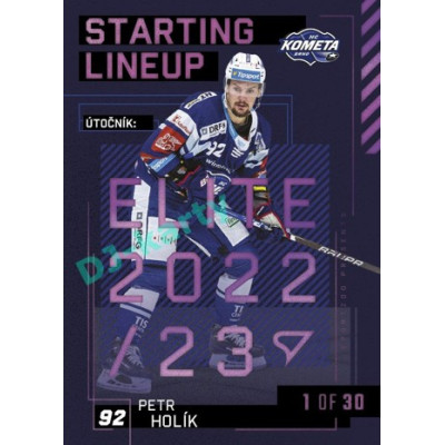 2023/24 Sportzoo ELH 2. serie #SL-89 Petr Holík Starting Lineup 3rd period 1of30
