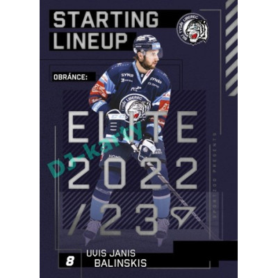 2023/24 Sportzoo ELH 2. serie #SL-86 Uvis Janis Balinskis Starting Lineup