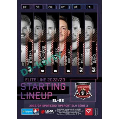 2023/24 Sportzoo ELH 2. serie #SL-88 Oliver Okuliar Starting Lineup