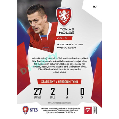 2024 Sportzoo HRDÍ LVI #10 Tomáš Holeš