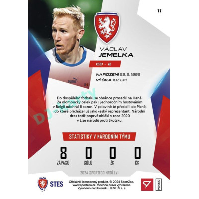 2024 Sportzoo HRDÍ LVI #11 Václav Jemelka