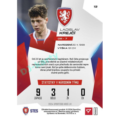 2024 Sportzoo HRDÍ LVI #13 Ladislav Krejčí