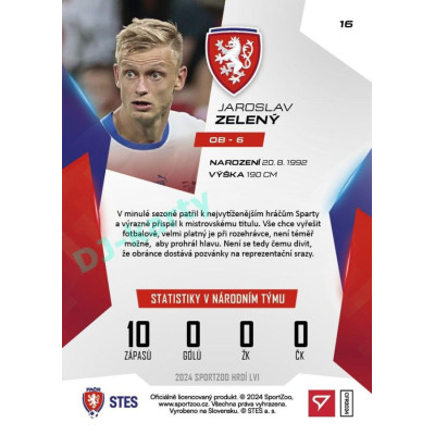 2024 Sportzoo HRDÍ LVI #16 Jaroslav Zelený