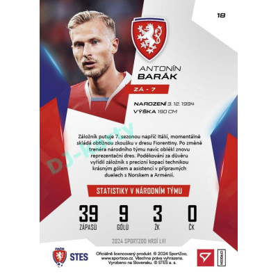 2024 Sportzoo HRDÍ LVI #18 Antonín Barák