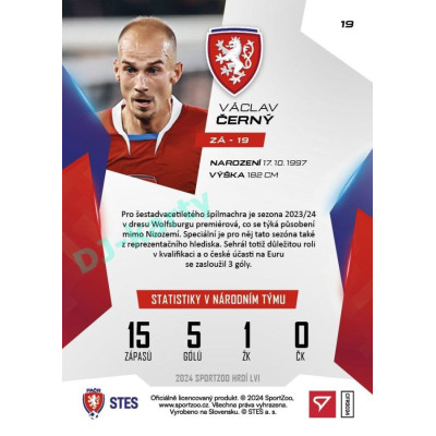 2024 Sportzoo HRDÍ LVI #19 Václav Černý