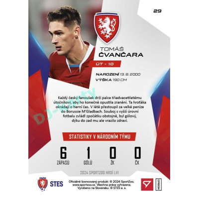2024 Sportzoo HRDÍ LVI #29 Tomáš Čvančara