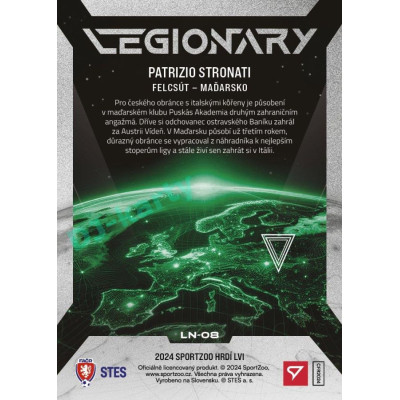 2024 Sportzoo HRDÍ LVI #LN-08 Patrizio Stronati Legionary