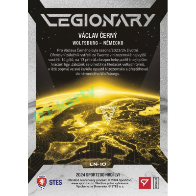 2024 Sportzoo HRDÍ LVI #LN-10 Václav Černý Legionary
