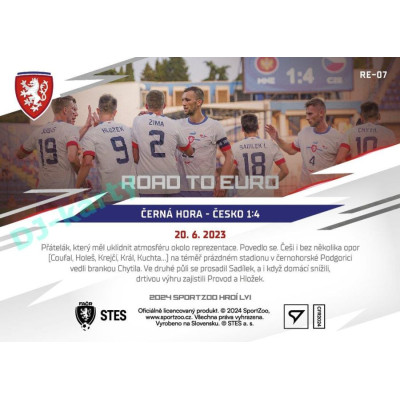2024 Sportzoo HRDÍ LVI #RE-07 Černá Hora - Česko 1:4 Road to EURO