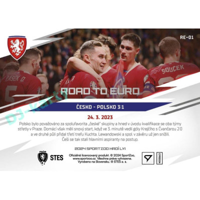 2024 Sportzoo HRDÍ LVI #RE-01 Česko - Polsko 3:1 Road to EURO
