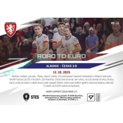 2024 Sportzoo HRDÍ LVI #RE-11 Albánie - Česko 3:0 Road to EURO