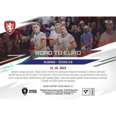 2024 Sportzoo HRDÍ LVI #RE-11 Albánie - Česko 3:0 Road to EURO