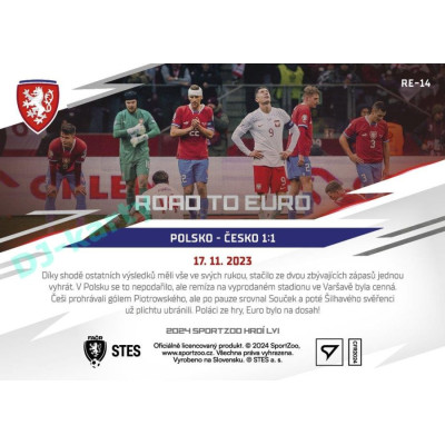 2024 Sportzoo HRDÍ LVI #RE-14 Polsko - Česko 1:1 Road to EURO