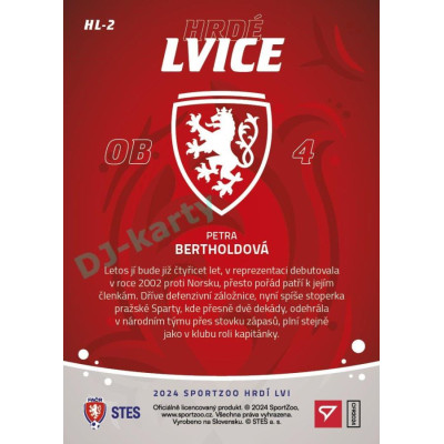 2024 Sportzoo HRDÍ LVI #HL-2 Petra Bertholdová Hrdé Lvice