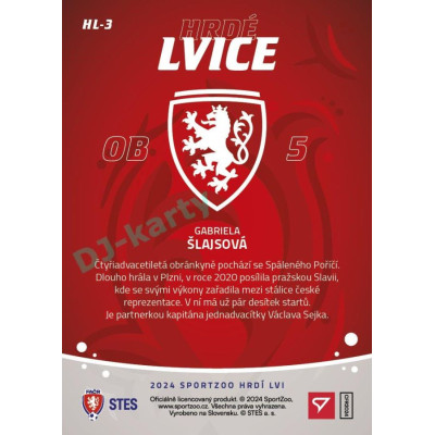 2024 Sportzoo HRDÍ LVI #HL-3 Gabriela Šlajsová Hrdé Lvice