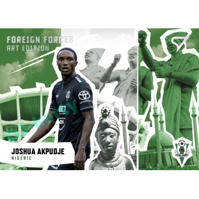 2022/23 Sportzoo Fortuna Liga 2. série #FF-09 Joshua Akpudje Foreign Forces Art Edition