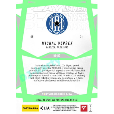 2022/23 Sportzoo Fortuna Liga 2. série #NL-07 Michal Vepřek F:NL Playmakers