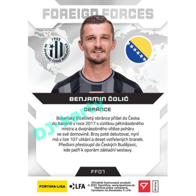 2021/22 Sportzoo Fortuna Liga Benjamin Čolič #FF01 Foreign Forces