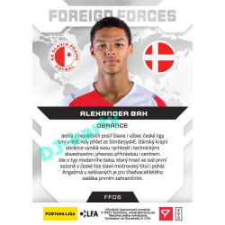 2021/22 Sportzoo Fortuna Liga Alexander Bah #FF06 Foreign Forces