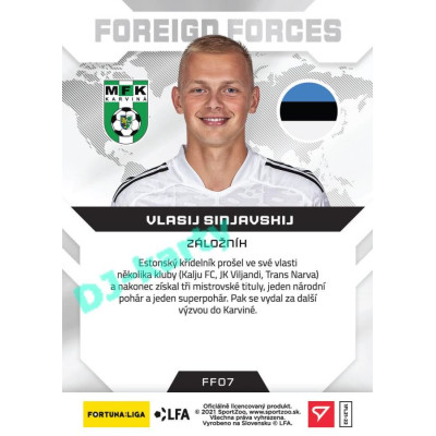 2021/22 Sportzoo Fortuna Liga Vlasij Sinjavskij #FF07 Foreign Forces