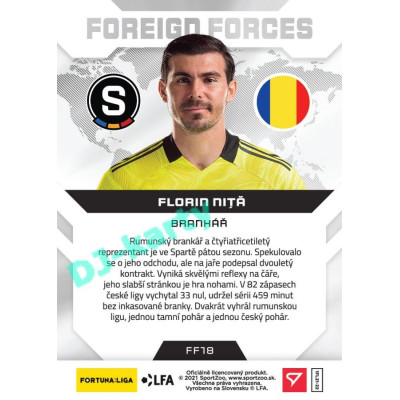 2021/22 Sportzoo Fortuna Liga Florian Nita #FF18 Foreign Forces
