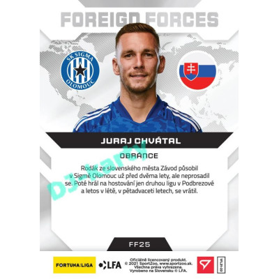 2021/22 Sportzoo Fortuna Liga Juraj Chvátal #FF25 Foreign Forces