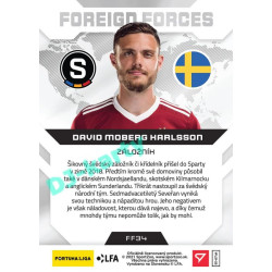 2021/22 Sportzoo Fortuna Liga David Moberg Karlsson #FF34 Foreign Forces
