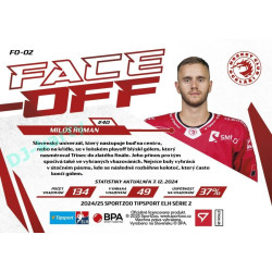 2024/25 Sportzoo ELH 2. serie #FO-02 Miloš Roman Face-Off