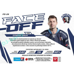 2024/25 Sportzoo ELH 2. serie #FO-24 Dominik Simon Face-Off